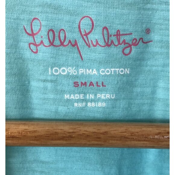 NWT Lilly Pulitzer Shay Top Women's Size S Quiet Luxury 100% Pima Cotton Ruffles - Picture 3 of 7